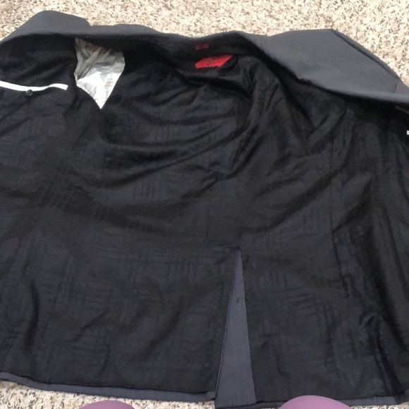 Hugo Boss Aamon Sports Coat Size 38R Dark Gray Blue Striped Wool Blazer - Picture 7 of 11